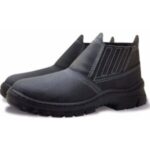 Botina de segurança elástica preta com bico PVC