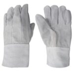 Luva de raspa com reforço punho curto P.7CM C.A 35589