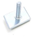 Porca losangular 1/4 pino com rosca 1″ Soldada