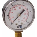 Manômetro DN53 s/vert cx ABS seco BSP 1/4 0-25 BAR-400 PSI saida reta